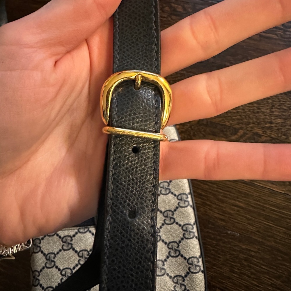 Gucci Navy GG Pattern Shoulder Bag - Picture 10 of 10
